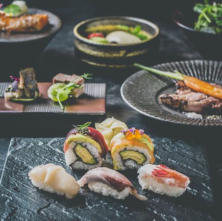 SUSHI & GRILL Course [A] 4,200 yen (tax included)