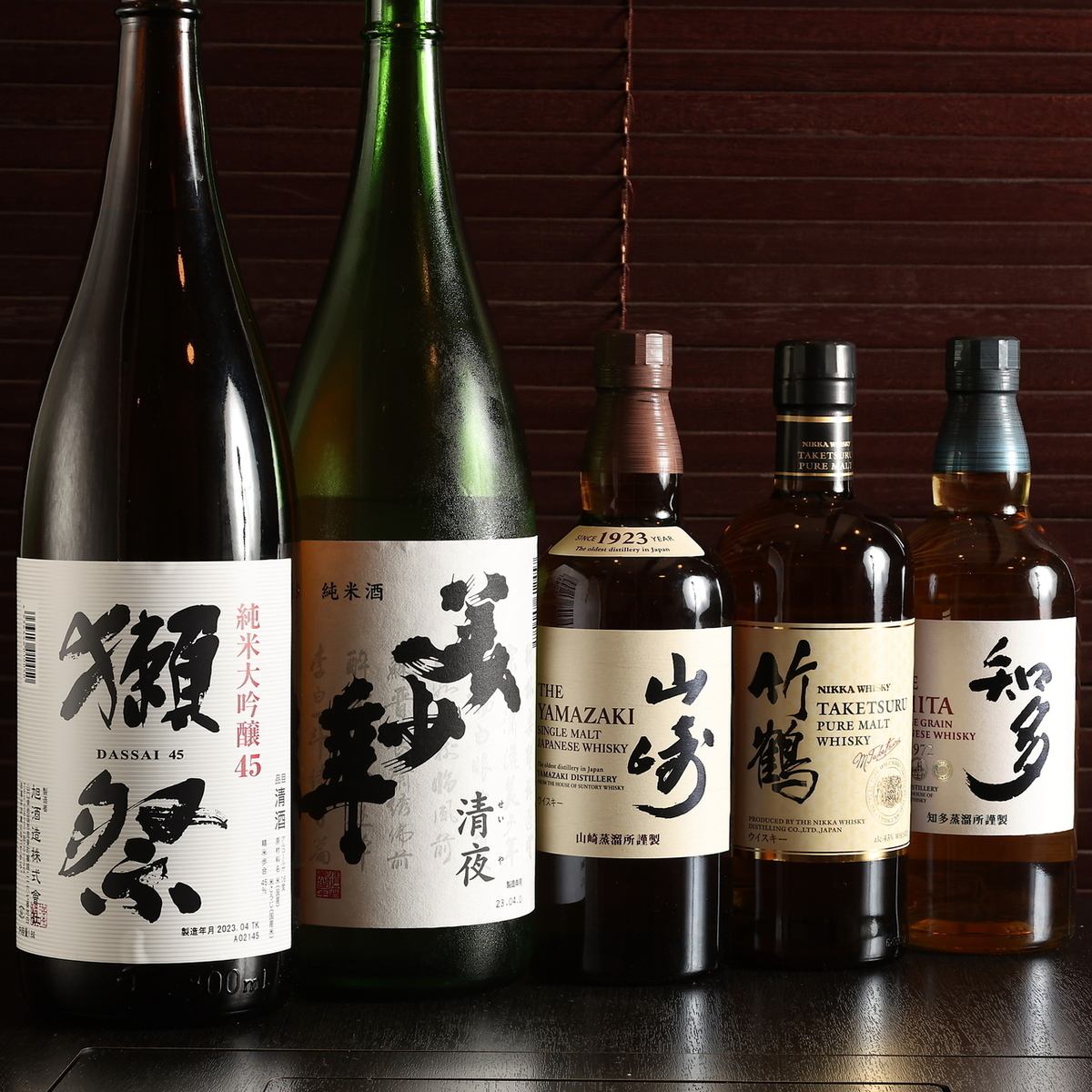 We have a large selection of sake! Please enjoy it♪