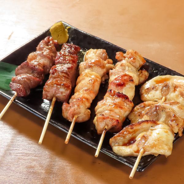 じっくり丁寧に焼き上げた串焼き