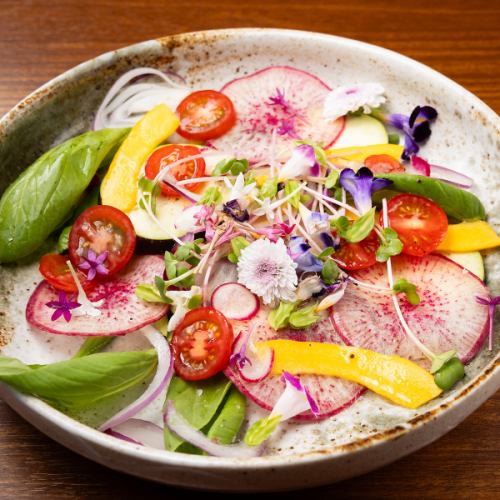 Organic vegetable carpaccio