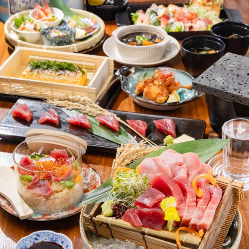 当店自慢の鮮度抜群の海鮮料理をリーズナブルにご提供！本鮪や希少部位など種類豊富に取り揃えております！