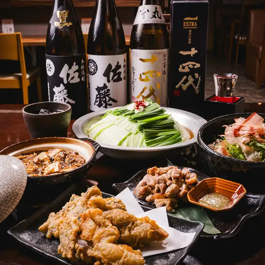 【飲み放題付】ぼちぼち満腹コース◆もつ鍋は赤か黒から選べます◆お腹いっぱいになりたい方♪