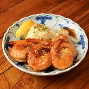 Silver: Japanese-style garlic shrimp