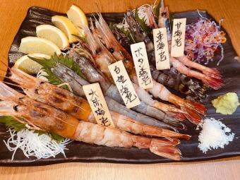 [Recommended] Rich shrimp sashimi platter with 5 kinds