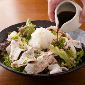 Pork shabu-shabu ponzu salad