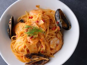 Lobster-scented spaghetti Americaine