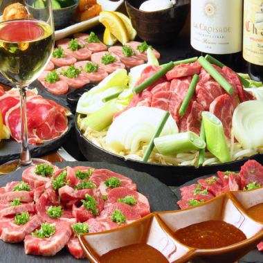 [Easy course] 10 dishes including raw lamb, fresh lamb, raw lamb thigh steak, etc. Only 4,000 yen (tax included)