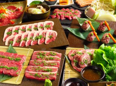 [Hospitality course] 12 dishes including raw lamb gyeopsal and grilled raw lamb sirloin shabu only for 6,000 yen