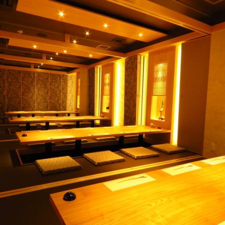 The purely Japanese style, calm and high-quality space is suitable for large groups! Perfect for banquets.