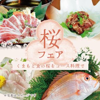 限定・ 桜会席【桜鯛・馬肉・春の味覚】 全9品◇110分飲み放題付き8500円⇒7,000円(税込)