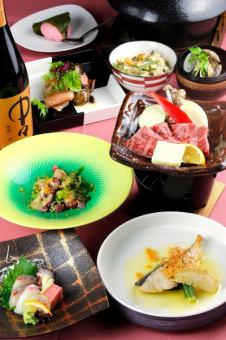 【平日数量限定おまかせ会席】鯛・太刀魚・黒豚しゃぶしゃぶ等[全9品］110分飲放付5500円