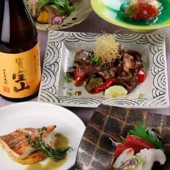 【季節の特上会席】【本マグロ・あか牛・金目鯛】110分飲み放題付き10500円⇒9500円(税込)