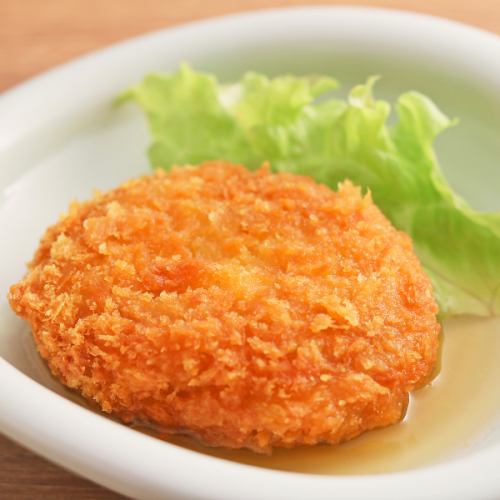 Broth-covered croquette