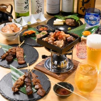 【豚と酒の人気メニューが詰まった◎】　宴会コース　3000円（税込）（＋1500円で飲み放題可能）