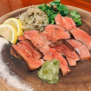 極上！牛タンステーキ～レモン塩＆きざみわさび添え～