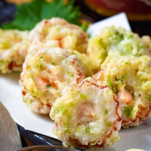 Chikuwa, cod roe and deep-fried seaweed