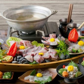 【冬季限定】　活とらふぐ一匹堪能（2～3人前相当）　全6品　22000円（税込）