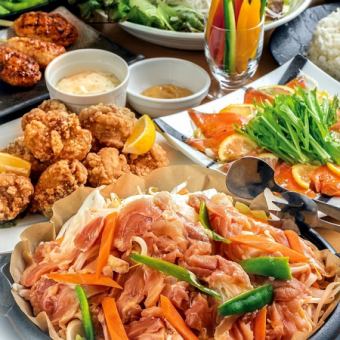 [Variety course] 7 dishes including our specialty chicken melimero grill, 2 hours all-you-can-drink included, 4,000 yen *Separate coupons available