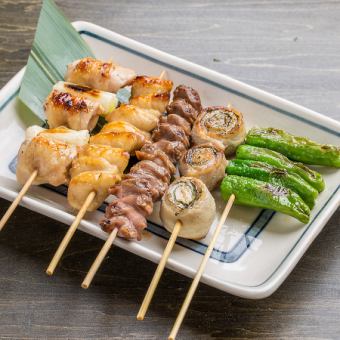 5 skewers of your choice