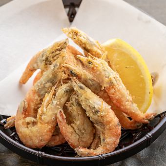 Deep fried river shrimp