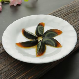 Century egg with sweet and sour ginger