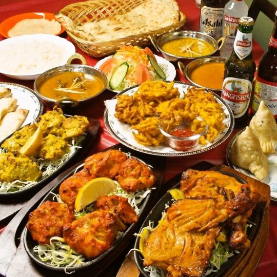 【パーティーセット A】 料理11品 カレー3種食べ放題 2500円