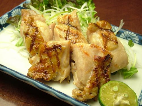 Grilled chicken thighs with salted koji