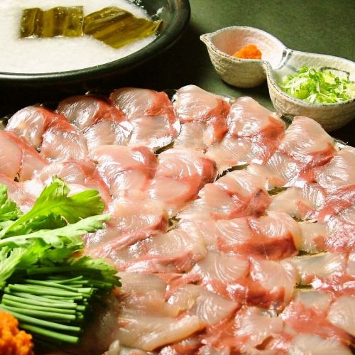 【人気No.1】ブリしゃぶ×刺身5点盛り付！旬魚づくし全8品コース3500円【税込】