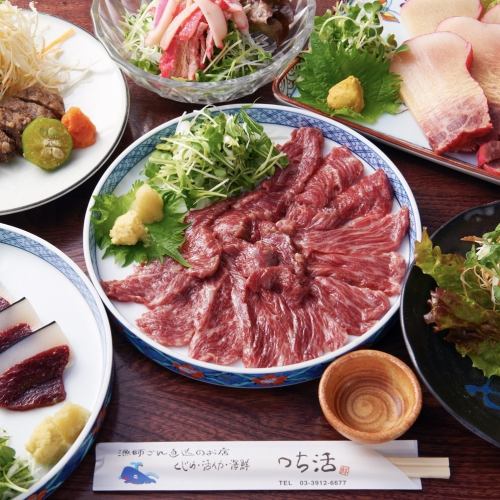 【常連様太鼓判】東京ではほぼ食べられないくじらの赤身や尾の身、創作料理の数々。単品でもご用意あります