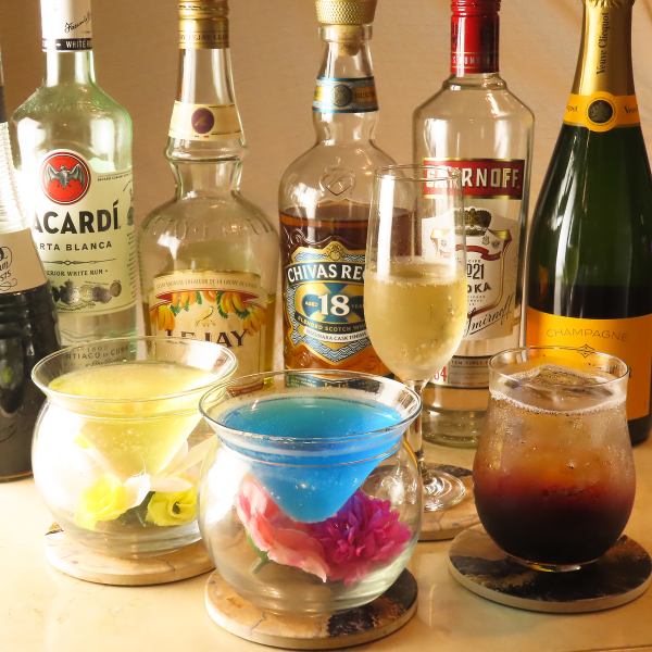 お茶割の飲み放題コース♪みんなでまったり過ごせます◎お一人様でもお酒とシーシャを楽しめます♪