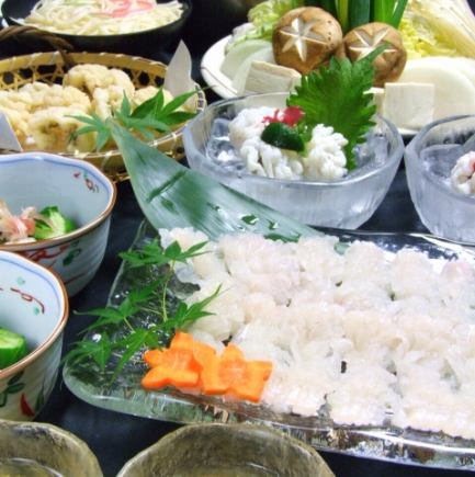 1日30食限定『徳島産 天然 鱧なべコース』7,500円（税込8,250円）飲み放題付（税込9,900円）！