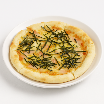 Spicy Pollack Roe Mochi Pizza