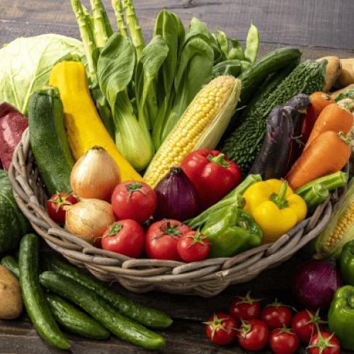 季節野菜の炭火焼き