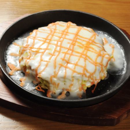 [Okonomiyaki]] Mentaiko cheese okonomiyaki