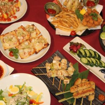 饱腹套餐3,850日元（含税）+2小时无限畅饮1,100日元（含税）