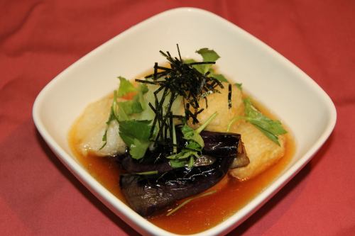 茄子、豆腐、炸麻糬
