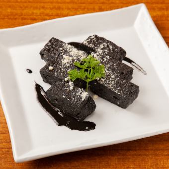 Squid ink soup rolled egg
