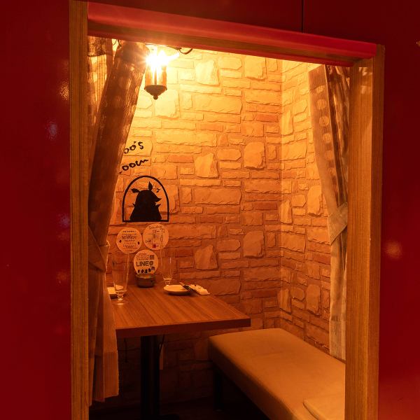 [Woo!'s brick house...] Reservations are required for private couple seats. Please make your reservation early as it is a popular private room for two people. If you are looking for a restaurant that is perfect for a date or anniversary at Shinjuku West Exit, please come to Shabu Shabu Inton.