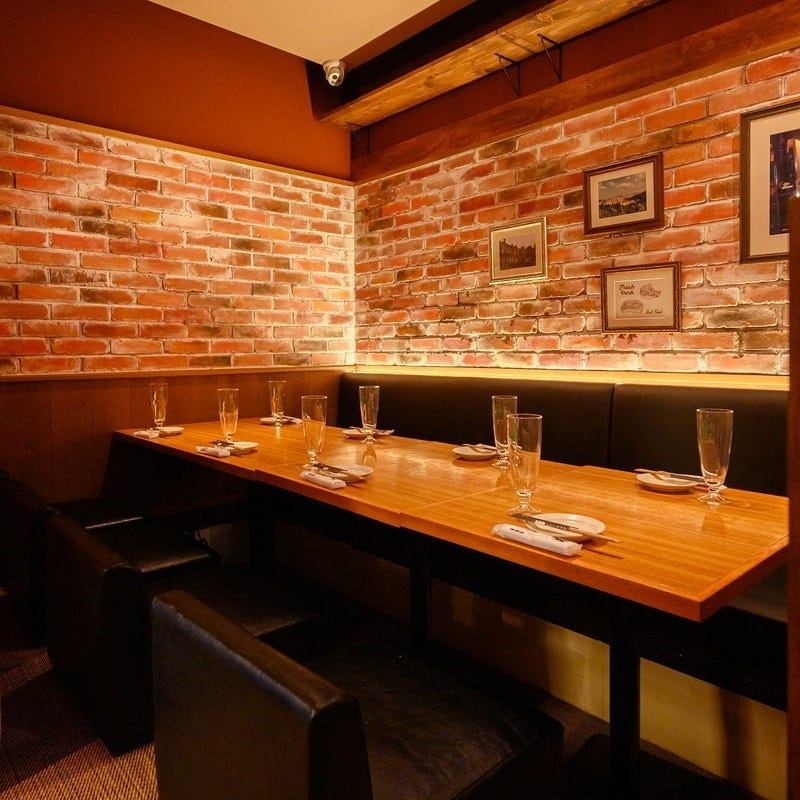 Private rooms available! Hold your banquet in an adult brick-style space.