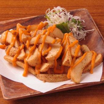 チェダーチーズのポテトフライ