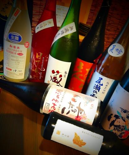 こだわりの日本酒の数々
