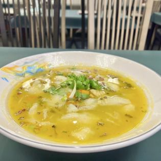 高菜の酢漬けと白身魚辛口煮込み