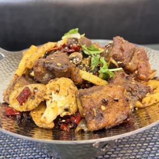 豚スペアリブの四川鍋