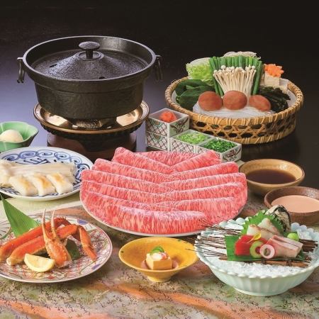 11/13～12/31まで≪忘年会≫しゃぶしゃぶコース～諏訪～【和牛霜降肉】全8品・7700円