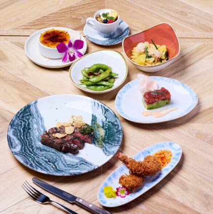 ◆Hawaiian Course◆アヒ・タルタルスタック・リブロースステーキ・デザート付8000円(税込)