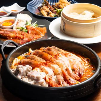 可以品尝到“Seyanen”中介绍的“大红虾Nakkopse”的套餐3800日元（含税）