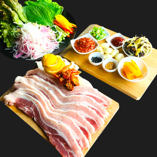 Colorful vegetable samgyeopsal for 1 person