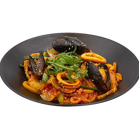 海鮮焼きうどん