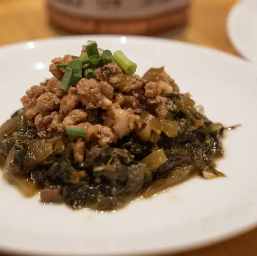 高菜の挽き肉和え