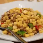 トウキビと挽き肉炒め